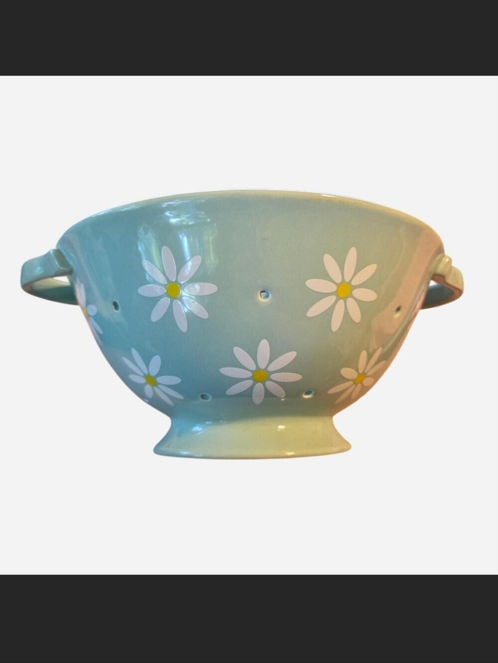 Teleflora Daisy Colander Ceramic 75 Annivesary Lmtd Edition Grandma Cottage VTG